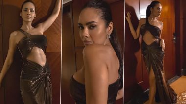 Esha Gupta Shares a Stunning and Sexy Video in a Shiny Brown Thigh-High Slit Gown – Watch